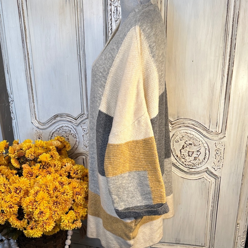 Topshop Oversized Colorblock Open Front Cardigan - Picture 6 of 12
